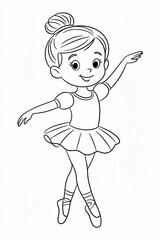 Obraz premium little girl dancing after school activities 