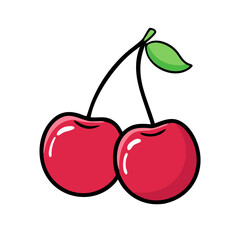 cherry icon, cherry vector illustration-simple illustration of cherry, perfect for cherry logos and icons