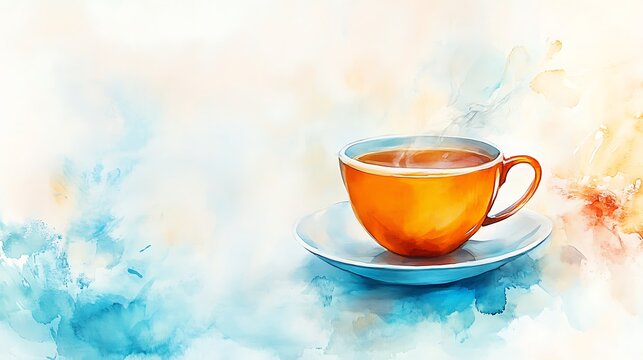 steaming cup of tea on a white background perfect for highlighting tea culture, relaxation, and the soothing qualities of a hot beverage