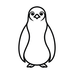 penguin on white
