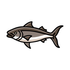 cobia icon, cobia vector illustration-simple illustration of cobia, perfect for cobia logos and icons