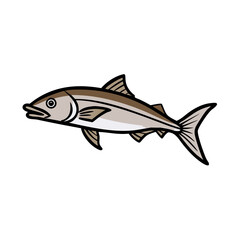 cobia icon, cobia vector illustration-simple illustration of cobia, perfect for cobia logos and icons