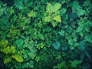 Fototapeta premium Vibrant Green Leaves Capturing the Essence of Nature with Lush Foliage and Fresh Growth Symbolizing Renewal and Tranquility in a Natural Setting