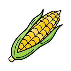 corn on the cob icon, corn on the cob vector illustration-simple illustration of corn on the cob, perfect for corn on the cob logos and icons