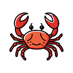 crab icon, crab vector illustration-simple illustration of crab, perfect for crab logos and icons