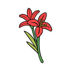 crocosmia flower icon, crocosmia flower vector illustration-simple illustration of crocosmia flower, perfect for crocosmia flower logos and icons