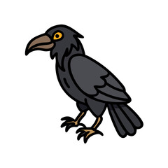 crow icon, crow vector illustration-simple illustration of crow, perfect for crow logos and icons
