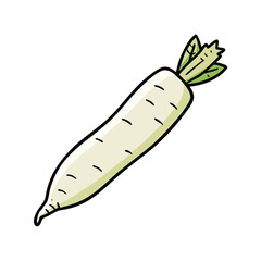 daikon radish icon, daikon radish vector illustration-simple illustration of daikon radish, perfect for daikon radish logos and icons