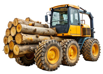 Obraz premium bulldozer isolated on white background