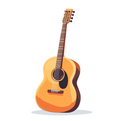 Obraz premium Acoustic guitar music instrument musical art design sound melody song