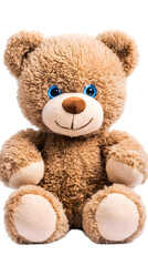 Obraz premium Cute Plush Teddy Bear Toy Isolated On Transparent Background Photo