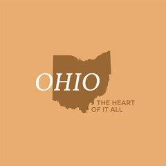 vintage ohio maps vector design illustration