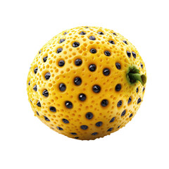 Sphere, textured, yellow, black dots