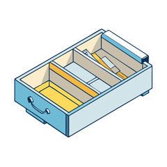 desk drawer organizer icon, desk drawer organizer vector illustration-simple illustration of desk drawer organizer, perfect for desk drawer organizer logos and icons