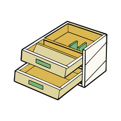 desk drawer organizer icon, desk drawer organizer vector illustration-simple illustration of desk drawer organizer, perfect for desk drawer organizer logos and icons
