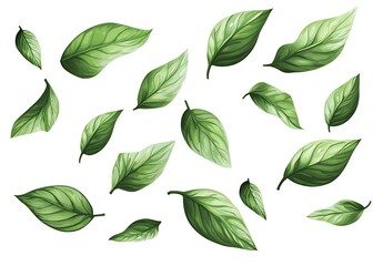 Obraz premium Autumn leaves frame on a white background