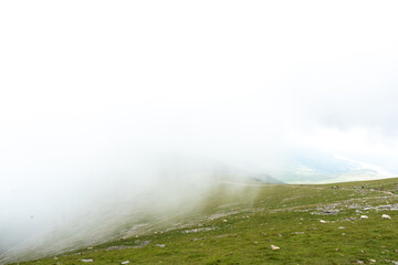 mountain landscape with clouds