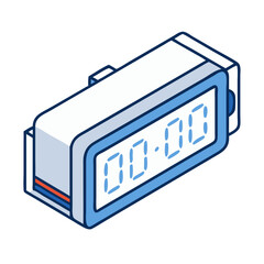 digital clock icon, digital clock vector illustration-simple illustration of digital clock, perfect for digital clock logos and icons