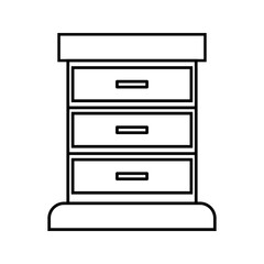 Furniture flat line icons set. Kitchen, bedroom, sofa table, bookcase closet, chair, mattress, lamps, ladder vector illustrations. Outline signs of house interior, editable stroke.