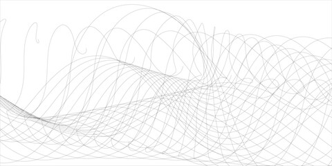 Abstract wave element for design. Digital frequency track equalizer. Stylized line art background. Vector illustration