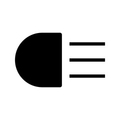 High beam and low beam icons. Car interface icons. Vector scalable graphics