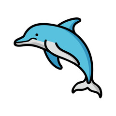 dolphin icon, dolphin vector illustration-simple illustration of dolphin, perfect for dolphin logos and icons
