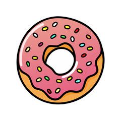donut with sprinkles icon, donut with sprinkles vector illustration-simple illustration of donut with sprinkles, perfect for donut with sprinkles logos and icons