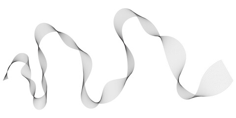Abstract grey wave lines on  grey, white smooth element swoosh speed wave modern stream transparent background. Abstract wave line for banner, template, wallpaper