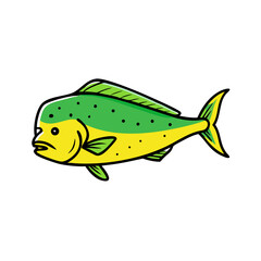 dorado mahi mahi icon, dorado mahi mahi vector illustration-simple illustration of dorado mahi mahi, perfect for dorado mahi mahi logos and icons