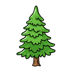 douglas fir tree icon, douglas fir tree vector illustration-simple illustration of douglas fir tree, perfect for douglas fir tree logos and icons