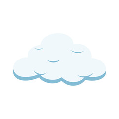 Simple Cloud Icon. Flat Weather Vector Illustration