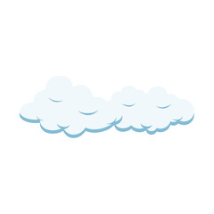 Simple Cloud Icon. Flat Weather Vector Illustration