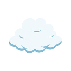 Simple Cloud Icon. Flat Weather Vector Illustration