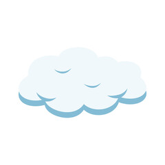 Simple Cloud Icon. Flat Weather Vector Illustration