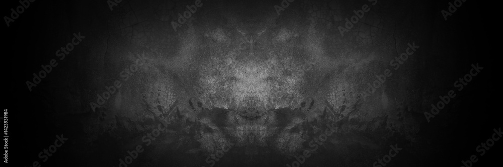 Poster old wall texture smeared engine oil cement dark black gray background abstract grey color design are