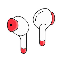 earbuds icon, earbuds vector illustration-simple illustration of earbuds, perfect for earbuds logos and icons