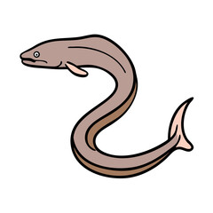 eel icon, eel vector illustration-simple illustration of eel, perfect for eel logos and icons