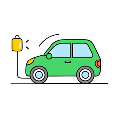 electric car icon, electric car vector illustration-simple illustration of electric car, perfect for electric car logos and icons