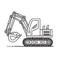 Excavator with Bucket Icon Design