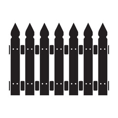 Wooden Fence Picket Icon Design