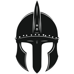 Fototapeta premium Black And White Viking Helmet Icon