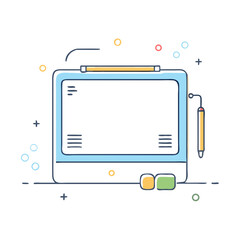 electronic whiteboard icon, electronic whiteboard vector illustration-simple illustration of electronic whiteboard, perfect for electronic whiteboard logos and icons