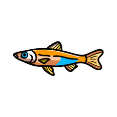 endler s livebearer fish icon, endler s livebearer fish vector illustration-simple illustration of endler s livebearer fish, perfect for endler s livebearer fish logos and icons