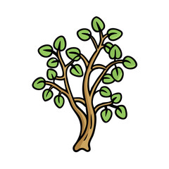 Obraz premium eucalyptus tree icon, eucalyptus tree vector illustration-simple illustration of eucalyptus tree, perfect for eucalyptus tree logos and icons