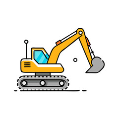 excavator icon, excavator vector illustration-simple illustration of excavator, perfect for excavator logos and icons