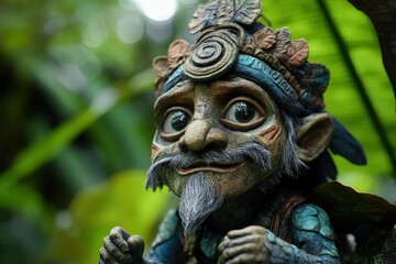 wooden buddha statue in thailand