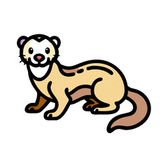 ferret icon, ferret vector illustration-simple illustration of ferret, perfect for ferret logos and icons