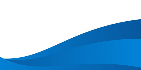 Abstract Blue Wave Background Design with Empty Space for Text Template Vector