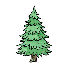 fir tree icon, fir tree vector illustration-simple illustration of fir tree, perfect for fir tree logos and icons