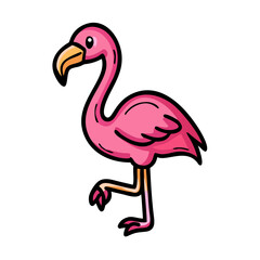 flamingo icon, flamingo vector illustration-simple illustration of flamingo, perfect for flamingo logos and icons